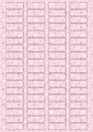 Square Template 4×18-cherry blossoms