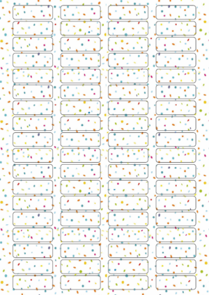 Square Template 4×18-colorful dots