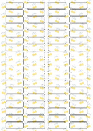 Square Template 4×18-yellow cherries