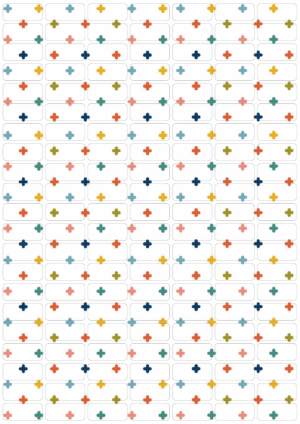 Square Template 7×21-colorful cross