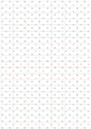 Square Template 7×21-pink and green dots